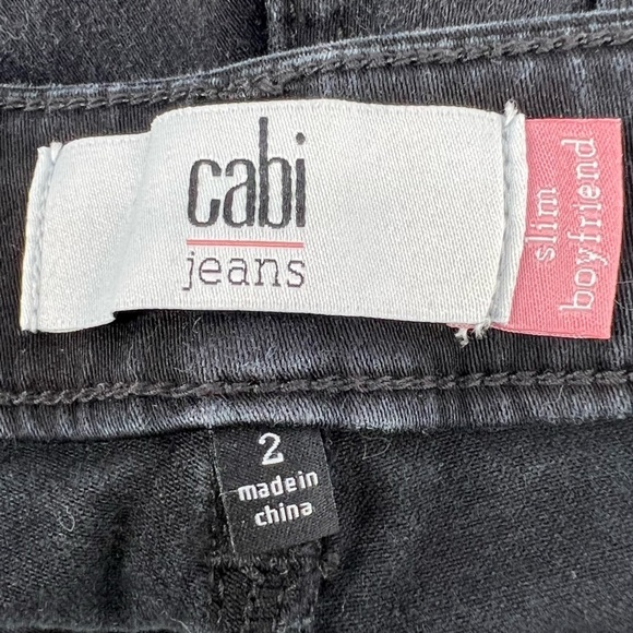 CAbi Black Slim Boyfriend Jeans Size 2 Women's - Picture 2 of 5